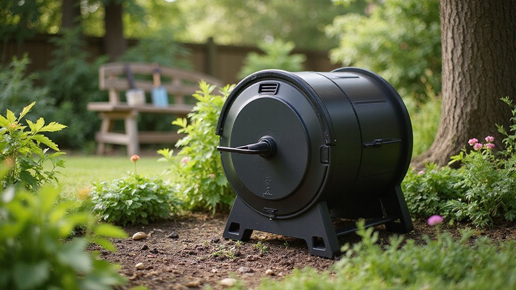 compost in a tumbler